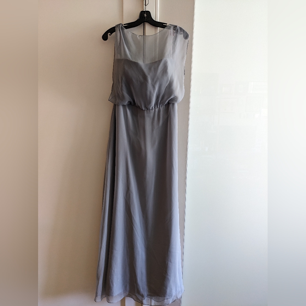Impression Bridal grey bridesmaid dress
